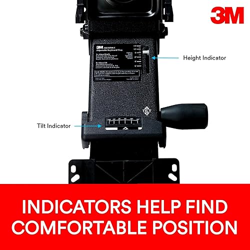 3M Easy Adjust Sit to Stand Keyboard Tray, Height and Tilt Adjustable Ergonomic Keyboard and Mouse Platform, 23 Track (AKT170LE) Standard Platform