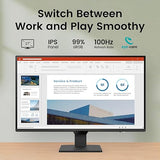 BenQ GW2790Q 27” 2K QHD 100Hz IPS Eye-Care Monitor, HDMI, DisplayPort, 2560×1440, Ultra Slim Bezel, Eyesafe, VESA MediaSync, Brightness Intelligence Tech., B. I. Gen2, Low Blue Light Plus, Eye-CareU