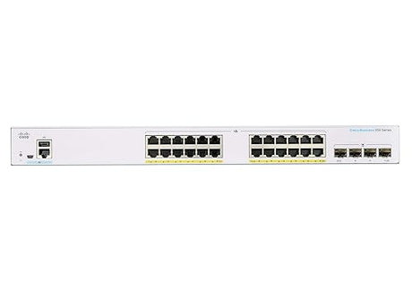 Cisco Business CBS350-24FP-4G Managed Switch | 24 Port GE | Full PoE | 4x1G SFP | Limited Lifetime Protection (CBS350-24FP-4G) 24-port GE / PoE+ / 370W / 4 x GE uplinks