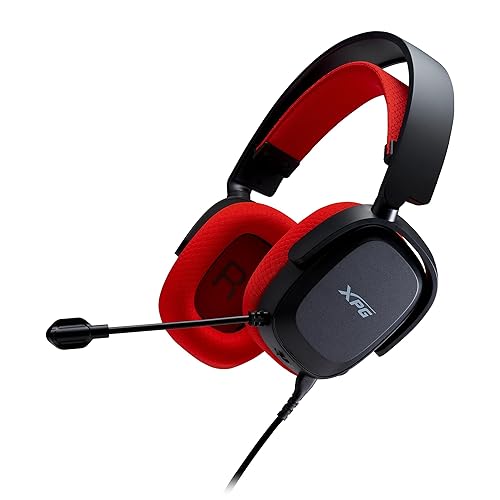 XPG PRECOG Studio Gaming Headset with a 4.4mm Connector USB-C DAC w/ESS Audio chipset Large 50mm Drivers 100Hz-8000Hz mic Frequency(PRECOG Studio-BK/RDCWW)