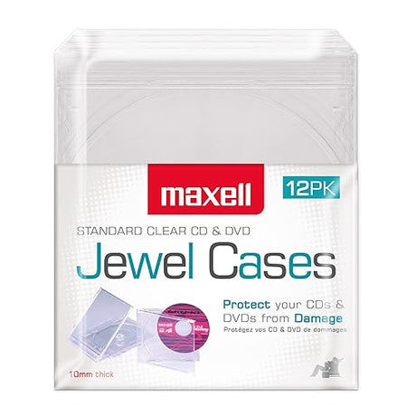 Maxell CD/DVD Clear Plastic Jewel Cases CD-360 - 1