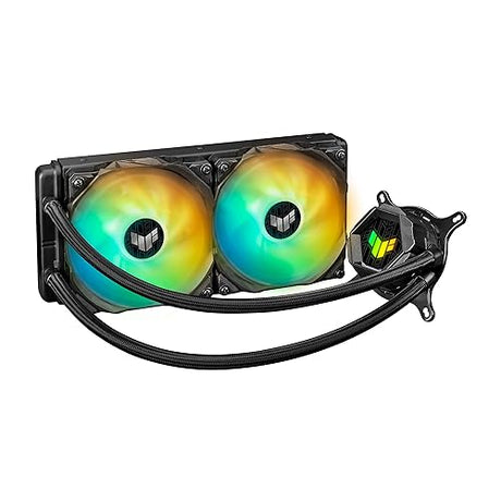 ASUS TUF Gaming LC 240 ARGB All-in-one Liquid CPU Cooler (Aura Sync, Dual TUF 120mm ARGB Radiator Fans with Fan Blade Groove Design) 240mm TUF GAMING LC 240 ARGB