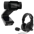 Supersonic SC-942WCH PRO HD Webcam and Stereo Headset, 1080P HD Webcam, Crystal Clear Audio and Video, Adjustable Comfort, Plug and Play Compatibility for Zoom & Teams in Home Office, School