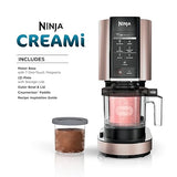 Ninja CREAMi Ice Cream Maker, for Gelato, Mix-ins, Milkshakes, Sorbet, Smoothie Bowls & More, 7 One-Touch Programs, with (2) Pint Containers & Lids, NC301CRG, Rose Gold (Canadian Version) Rose Gold 15.95in