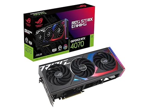 ASUS ROG Strix GeForce RTX™ 4070 Gaming Graphics Card (PCIe 4.0, 12GB GDDR6X, DLSS 3, HDMI 2.1, DisplayPort 1.4a) ROG Strix Non-overclock ROG-STRIX-RTX4070-12G-GAMING