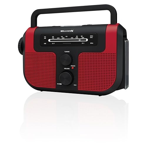 WEATHERX GPXWR383R, AM/FM/Weather Radio with Flashlight