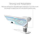 ASUS ROG Herculx Graphics Card Holder White Edition (Tool-Free Design, Included Spirit Level, Solid zinc Alloy, 72-128mm, Aura Sync)