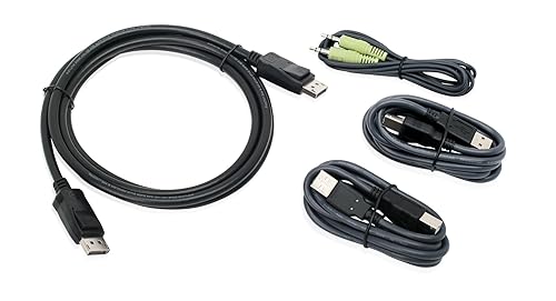 IOGEAR G2L902UTAA3 DisplayPort, USB KVM Cable Kit with Audio (TAA), 6'