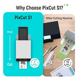 Liene PixCut S1 Color Sticker Printer & Cutting Machine - All-in-One Sticker Maker for DIY Crafts, Custom Labels & Gifts. Thermal Dye-Sublimation Photo Printer, 300 DPI, Precise AI Auto-Cutting
