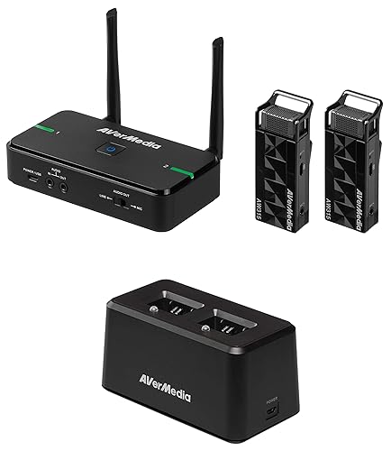 AVerMedia Avermic AW315: Wireless Teacher Microphones, Use 2 Microphones Simultaneously, One for Speaker and The Other for Audience (AW315F)