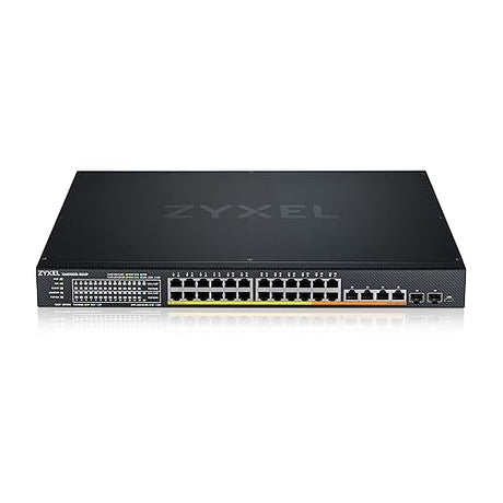 Zyxel 24-Port PoE Multi-Gigabit Ethernet Switch | Smart-L2+ Managed | 20x PoE+ | 8X PoE++ @700W | 2X 10G RJ45 | 2X 10G SFP+ | Nebula Cloud Optional| Rackmount [XMG1930-30HP] 24-Port | Smart Managed | PoE++