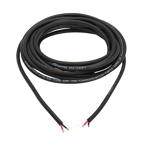 Tripp Lite 2-Conductor Bulk Speaker Wire, 250ft / 76.2 Meters, Plenum and Riser Rated, 16 AWG, Stranded Wire, CMP Jacket Rating, Lifetime Manufacturer's Warranty (A240-002-16P)