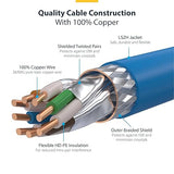 StarTech.com 6ft Blue CAT8 Ethernet Cable, Snagless RJ45, 25G/40G, 2000MHz, 100W PoE++, S/FTP, 26AWG Pure Bare Copper, LSZH