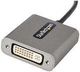 StarTech.com USB C to DVI Adapter - 1920x1200 USB Type C to DVI-D Display/Monitor Video Converter, USB-C Dongle, Thunderbolt 3 Compatible, 12 Attached Cable - Upgraded Version of CDP2DVI (CDP2DVIEC)