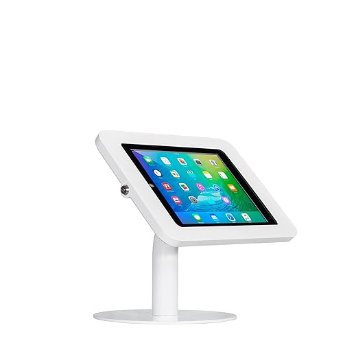 The Joy Factory Elevate II Countertop Retail Kiosk Enclosure Case for iPad 10.2 9th/8th/7th Gen - White Slim & Sleek Design (KAA112W)