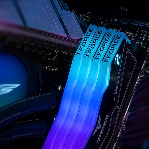 TEAMGROUP T-Force Delta RGB DDR5 Ram 32GB (2x16GB) 6400MHz PC5-51200 CL32 Desktop Memory Module Ram for 600 700 Series Chipset XMP 3.0 Ready Black FF3D532G6400HC32ADC01 32GB(2x16GB) DDR5 6400MHz 32-39-39-84 Black