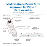 Tripp Lite Eaton Medical Hospital Power Strip for Patient Care Vicinity, UL 1363A Certified, 6 Outlets + 15ft Cord, Cart & IV Pole Mount Option, Lifetime Manufacturer's Warranty (PS-615-HG-OEMLM) 6 Outlets / 15 Foot Cord