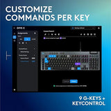Logitech G915 X Low-Profile Wired Mechanical Gaming Keyboard, Double-Shot PBT Keycaps, Fully Programmable Keys, RGB Lighting, Aluminum Finish, GL Brown Tactile Switches - PC/Mac Black Full-Size Wired Tactile
