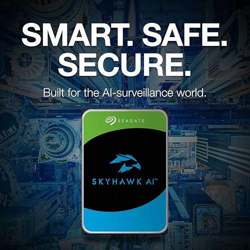 Seagate Skyhawk AI SATA III 3.5 Internal Hard Drive - 12TB, 512MB Cache