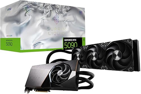 MSI Gaming RTX 5090 32G SUPRIM Liquid SOC Graphics Card (32GB GDDR7, 512-bit, Extreme Clock 2565 MHz, DisplayPort x3 2.1a, HDMI 2.1b, NVIDIA Blackwell Architecture)
