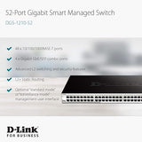 D-Link 52-Port Gigabit Smart Managed Switch, 4 SFP Combo Ports, Advanced L2+ features, VLANs, Cable Diagnostics, Green, WebSmart, Web UI, Lifetime Warranty (DGS-1210-52) 52 Port, 4 SFP