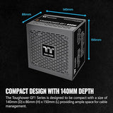 Thermaltake GF1 (2024) Fully Modular ATX 850W Power Supply - 80 Plus Gold - Ultra Quiet - Zero RPM, PS-TPD-0850FNFAGU-P