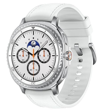 Samsung Galaxy Watch 8 Classic (2025) 46mm Bluetooth Smartwatch, Cushion Design, Rotating Bezel, Quick Button, Sleep Coaching, Running Coach, Energy Score, White [US Version, 2 Yr Warranty] (Renewed) White 46mm Bluetooth Watch8 Classic