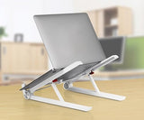 Aluratek Laptop Stand for MacBook and PC Laptop, Aluminium Adjustable/Portable, Cooling Universal Stand for Size 10-17 Screen Laptop