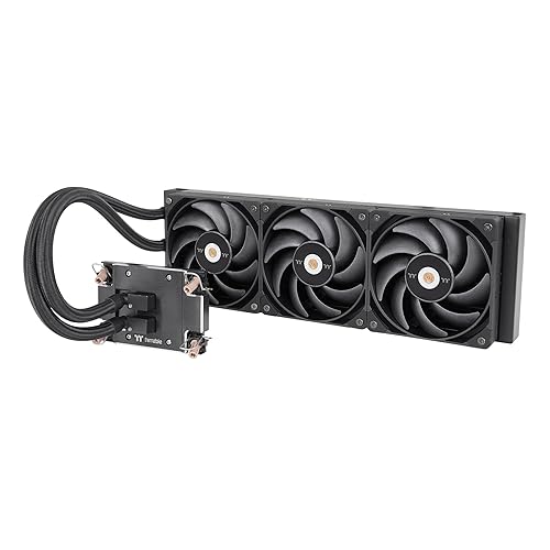 Thermaltake AW360 Liquid Cooler; Intel LGA 4677 - AMD sTR5/SP6; 360mm Radiator; 3x120mm 500~2000rpm PWM Toughfan Pro; Nickel-Plated Copper Block; Black; CL-W450-PL12BL-A