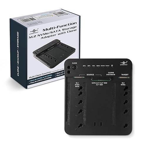Multi-Function M.2 NVMe/SATA Storage Adapter with Clone Function (CB-M2NVME-C3)