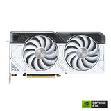 ASUS Dual GeForce RTX™ 4070 White Edition 12GB GDDR6X (PCIe 4.0, 12GB GDDR6X, DLSS 3, HDMI 2.1, DisplayPort 1.4a, 2.56-Slot Design, Axial-tech Fan Design, 0dB Technology, and More)