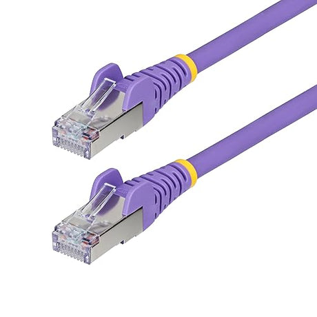 StarTech.com 6in Purple CAT6a Ethernet Cable, Snagless RJ45, 10GbE, 100W PoE++, S/FTP, 500MHz, 27AWG Pure Bare Copper, LSZH