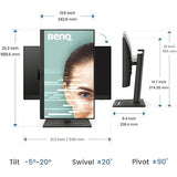 BenQ GW2490T Computer Monitor 24 100Hz FHD 1920x1080p | IPS | Eye-Care Tech | Low Blue Light | Anti-Glare | Adaptive Brightness | Height and Tilt Adjustable | Built-in Speakers | DisplayPort | HDMI