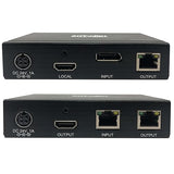 Tripp Lite DisplayPort to HDMI Over Ethernet Cat6 Extender Kit - Up to 230 feet or 70.1 Meters - 4K 60Hz Video, HDR, 4:4:4, PoC, TAA Compliant (B127A-111-BDTH)