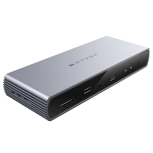 HyperDrive Thunderbolt 4 Dock - Dual 6K 60Hz Display Support, Upstream Port with 96W Power Delivery, 2.5 Gigabit Ethernet, 10Gbps USB-A File Transfer 4 Mobile Dock