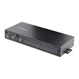 StarTech.com 16-Port Industrial USB 5Gbps Hub with Power Adapter, Metal, DIN/Surface/Rack Mountable, Dual-Host Hub/Switch