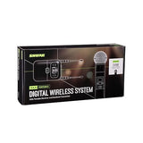 Shure SLXD25/SM58 Portable Digital Wireless System with SLXD2 Handheld Transmitter with SM58 legendary Cardioid Dynamic Vocal Microphone and SLXD5 Single-Channel Receiver | G58 Band (SLXD25/SM58-G58) G58 Band (470-514 MHz)