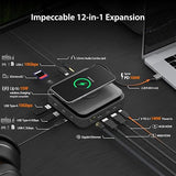 j5create USB-C Dock Dual 4K HDMI - Supports Dual Extended 4K Display for Windows and M1/M2/M3 MacBook, Built-in 15W Magnetic Wireless Charger, USB-A x 2, USB-C x 2, Gigabit ethernet (JCD3199)