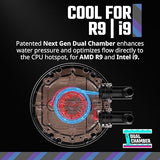 CoolerMaster MasterLiquid 360 Atmos ARGB Close-Loop AIO Liquid Cooler, Customize Pump, Sickleflow Edge PWM Fans, 360mm Radiator, CryoFuze, AMD Ryzen AM5/AM4, Intel LGA1700/1200 (MLX-D36M-A25PZ-R1)