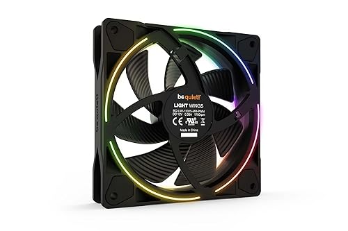 be quiet! Light Wings 120mm PWM Premium Low Noise ARGB Cooling Fan | 4-Pin | 3-Pack | Black | BL076