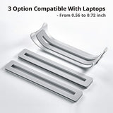 SIIG Aluminum Vertical Laptop Stand Holder, Desk Space Saving, Three Rubber Sizes 0.56, 0.64 & 0.72, Fits MacBook Pro, and Other Laptops to Organize Work & Home Office (CE-MT2R12-S2)