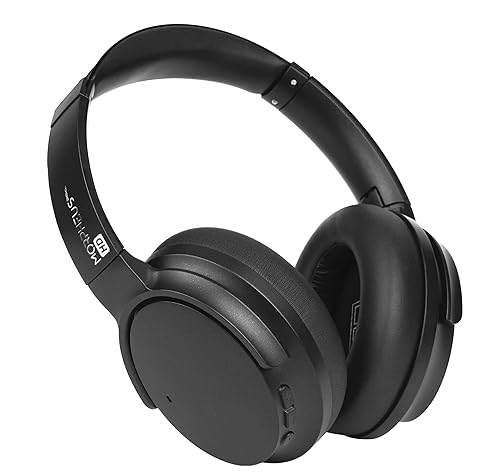 Morpheus 360 Synergy HD Bluetooth Headphones, Wireless Headphones, Over-Ear Headphones, 40-Hour Playtime, USB Type C Fast Charging, Soft Leather Padding, with Travel Case - Black, HP9550HD