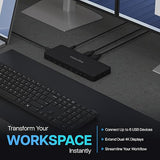 VisionTek VT4600DL Laptop Docking Station for Windows, MacOS or ChromeOS — Connect with USB-C or USB-A, 100W Laptop Charging, Dual 4K Displays, 2X HDMI, 2X DisplayPort, USB-A, USB-C, Audio, Ethernet