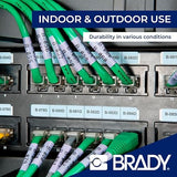 Brady Label Tape Heat Shrink Polyolefin for Labeling Machines BMP51/BMP53/M511-80 Self-adhesive labels - Black on white (25.78 mm (L) x 11.15 mm (A)) - M5-250-1-342 Self-laminating Vinyl Black on White Clear 38,10 mm (W) x 38,10 mm (H)