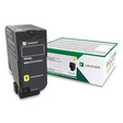 Lexmark High Yield Yellow Return Program Toner Cartridge for US Government, 12000 Yield (74C0HYG)