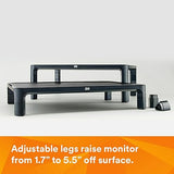 3M Adjustable Monitor Stand Riser, Holds Up to 20lbs, 13.6 Between Legs, Adjust Height from 1.7 to 5.5 MS85B