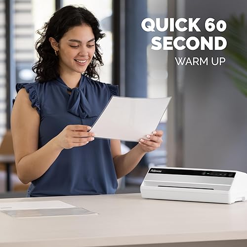 Fellowes Saturn 95 Thermal and Cold Laminator Machine with 10-Sheet Starter Kit, 9.5 inch, Easy and Fast Warm-Up, Jam-Free Design 9.5 Inch Starter Kit
