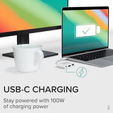 Plugable USB C to HDMI Multiport Adapter, Driverless 3-in-1 Hub with 4K HDMI Output, USB 3.0 and USB-C Charging Port, Compatible with MacBook, Chromebook, Dell XPS, Thunderbolt 3 and More