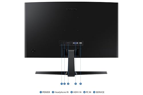 Samsung 27-inch FHD Black Curved Screen Monitor with 100 Hz Refresh Rate, Game Mode, Eye Saver Mode - (LS27D368GANXZA) [Canada Version](2025)