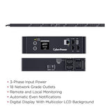 CyberPower PDU33110 Monitored 3 Phase PDU, 200-240V, 60A (Derated to 48A), 18 Outlets, 0U Rackmount